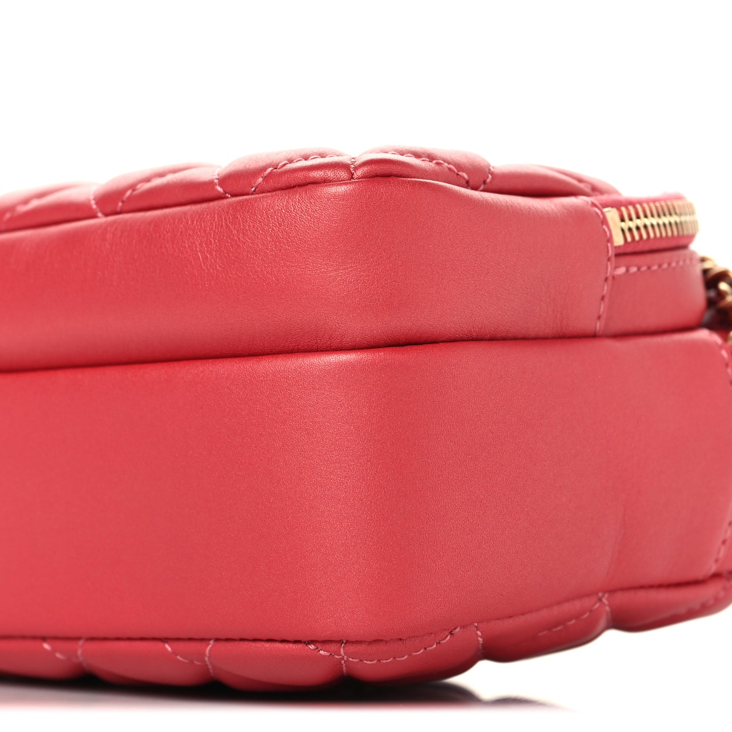 Calfskin Quilted Day Trips Camera Case Pink