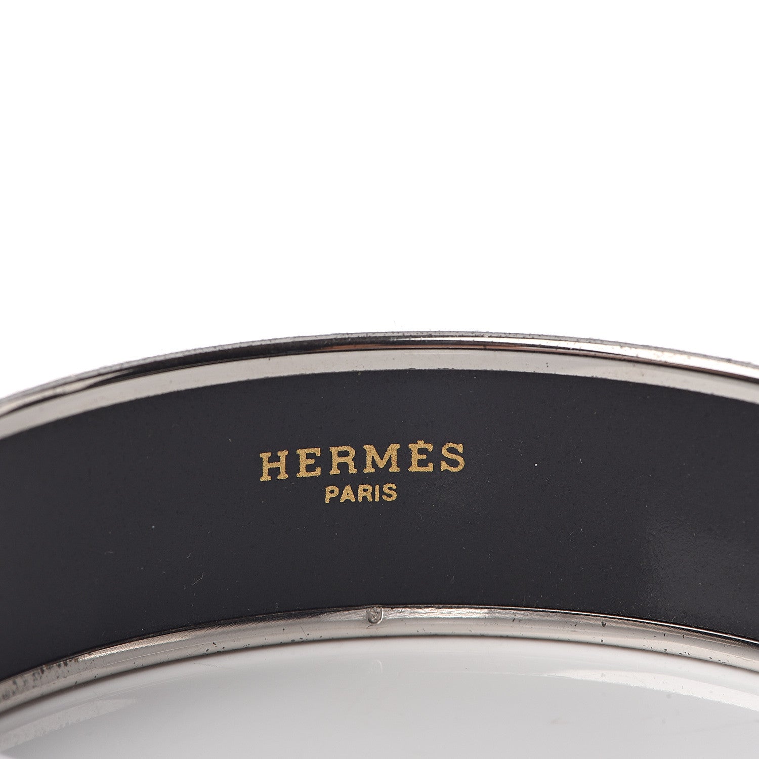 Hermes Enamel Printed Wide De Passage a Paris Bracelet 70 Turquoise 4 of 4