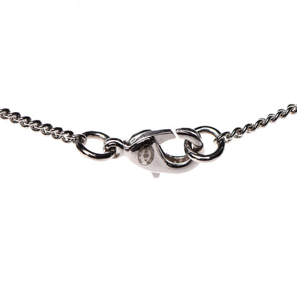 Chanel Crystal CC Bow Necklace Silver 4 of 5