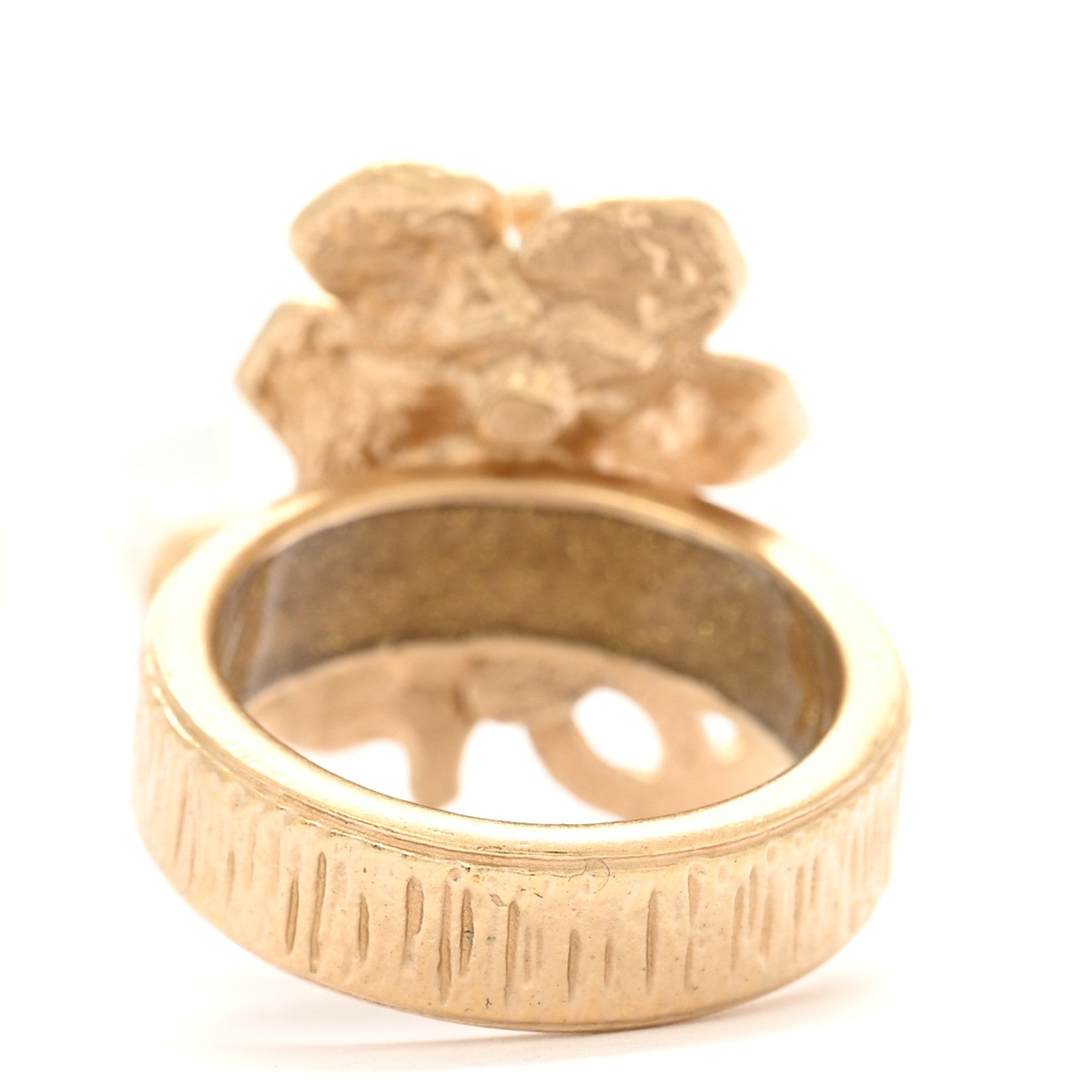 Chanel Metal Pearl CC Ring 53 6.25 Gold 3 of 5