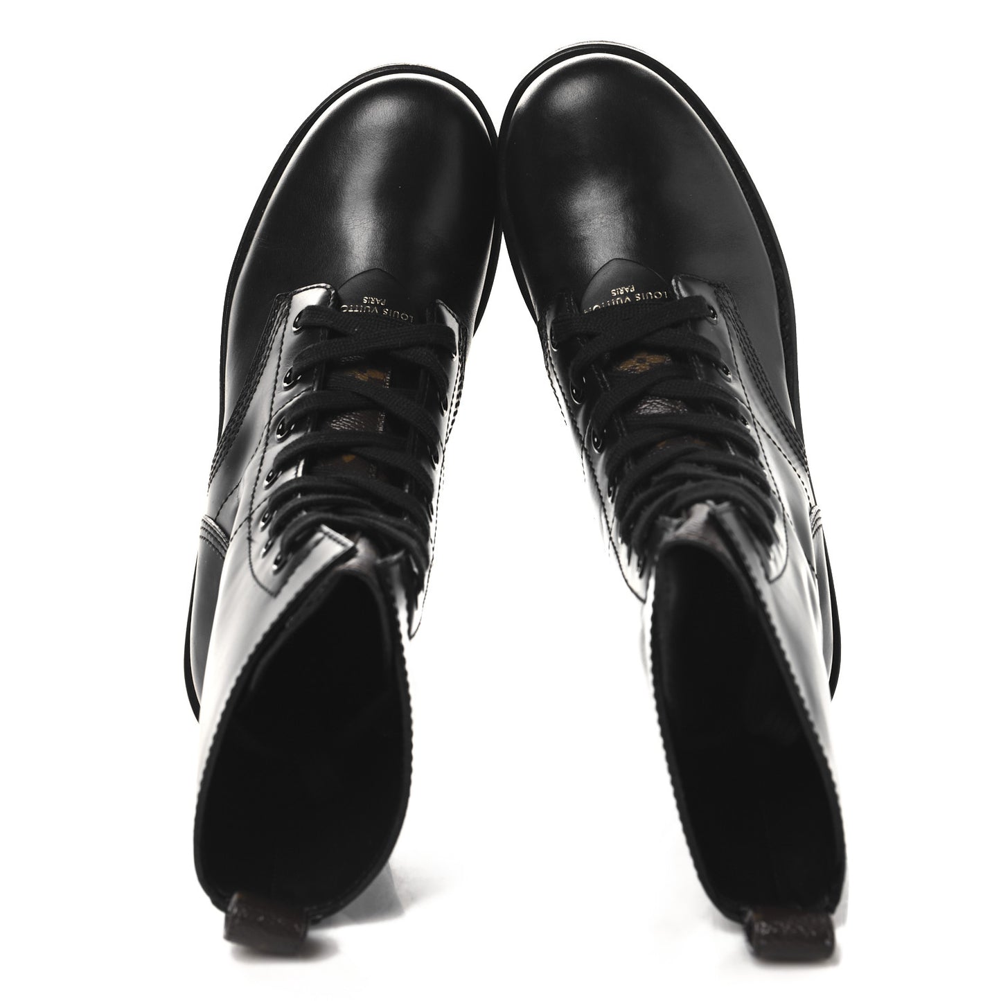 Calfskin Monogram Metropolis Flat Ranger Boots 39 Black