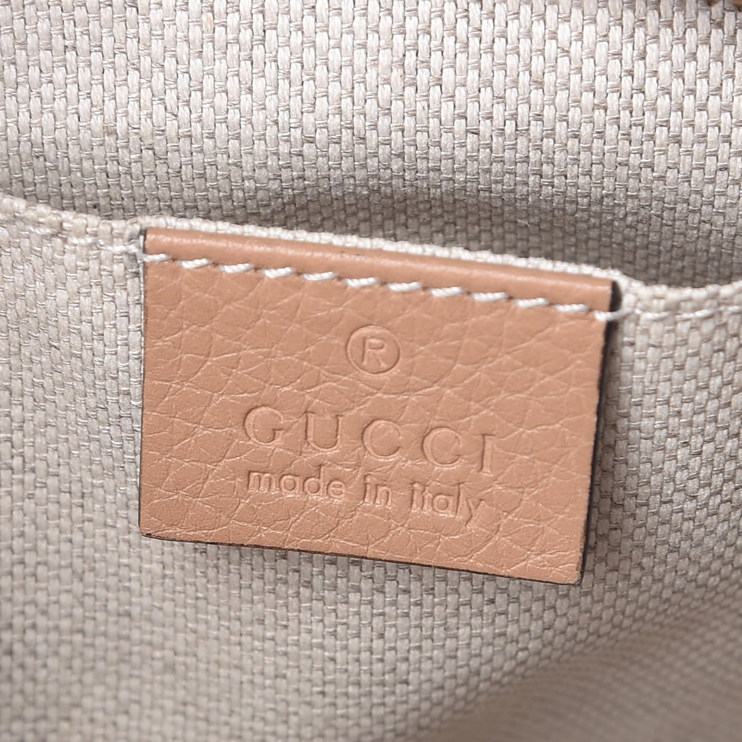 Pebbled Calfskin Small Soho Disco Bag Rose Beige