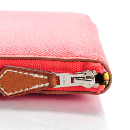 Hermes Epsom Silk'in Compact Wallet Rose Jaipur 5 of 9