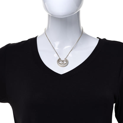 Chanel Pearl Crystal CC Pendant Necklace Gold 2 of 6