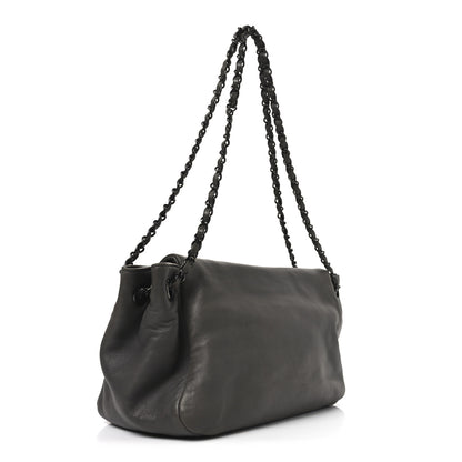 Chanel Lambskin Studded Accordion CC Flap Grey 3 of 10