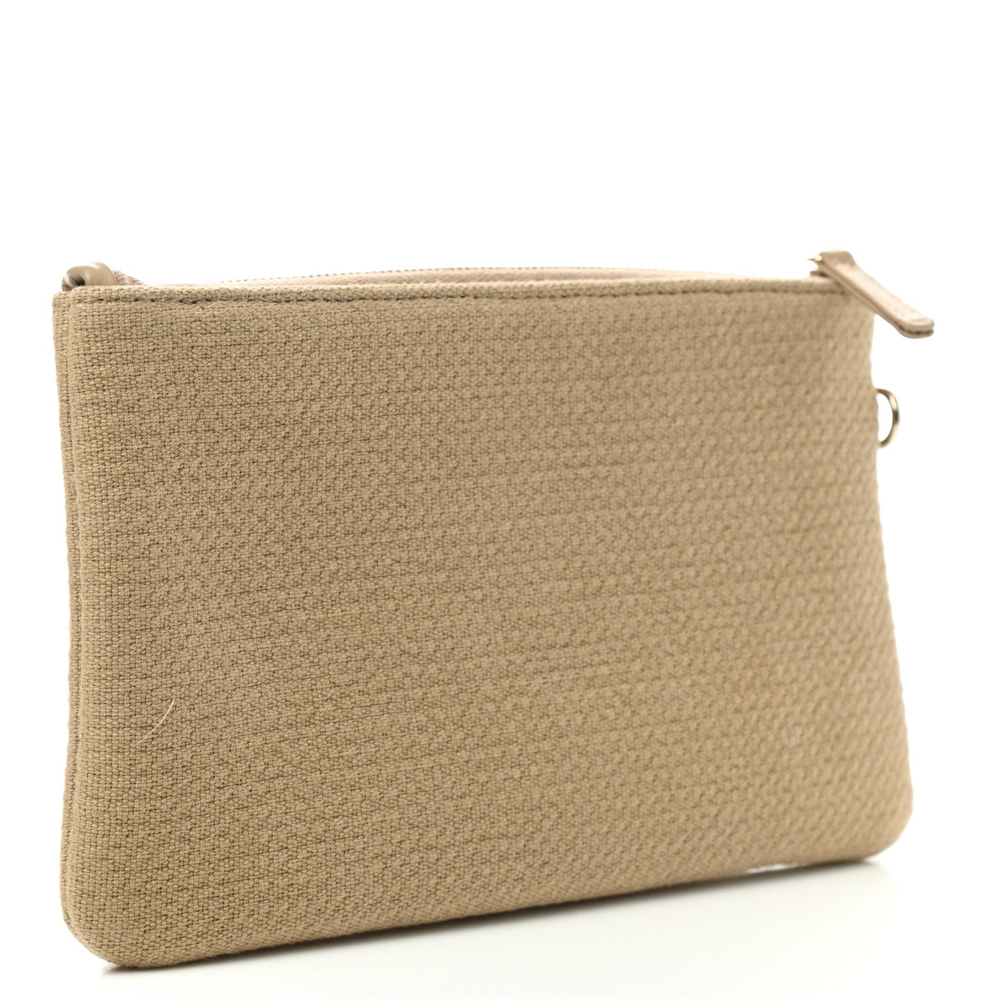 Mixed Fibers Small Deauville Pouch Beige