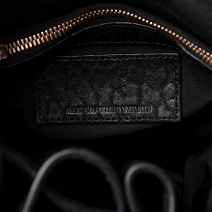 Alexander Wang Pebbled Lambskin Diego Bucket Black Rose Gold Hardware 6 of 13