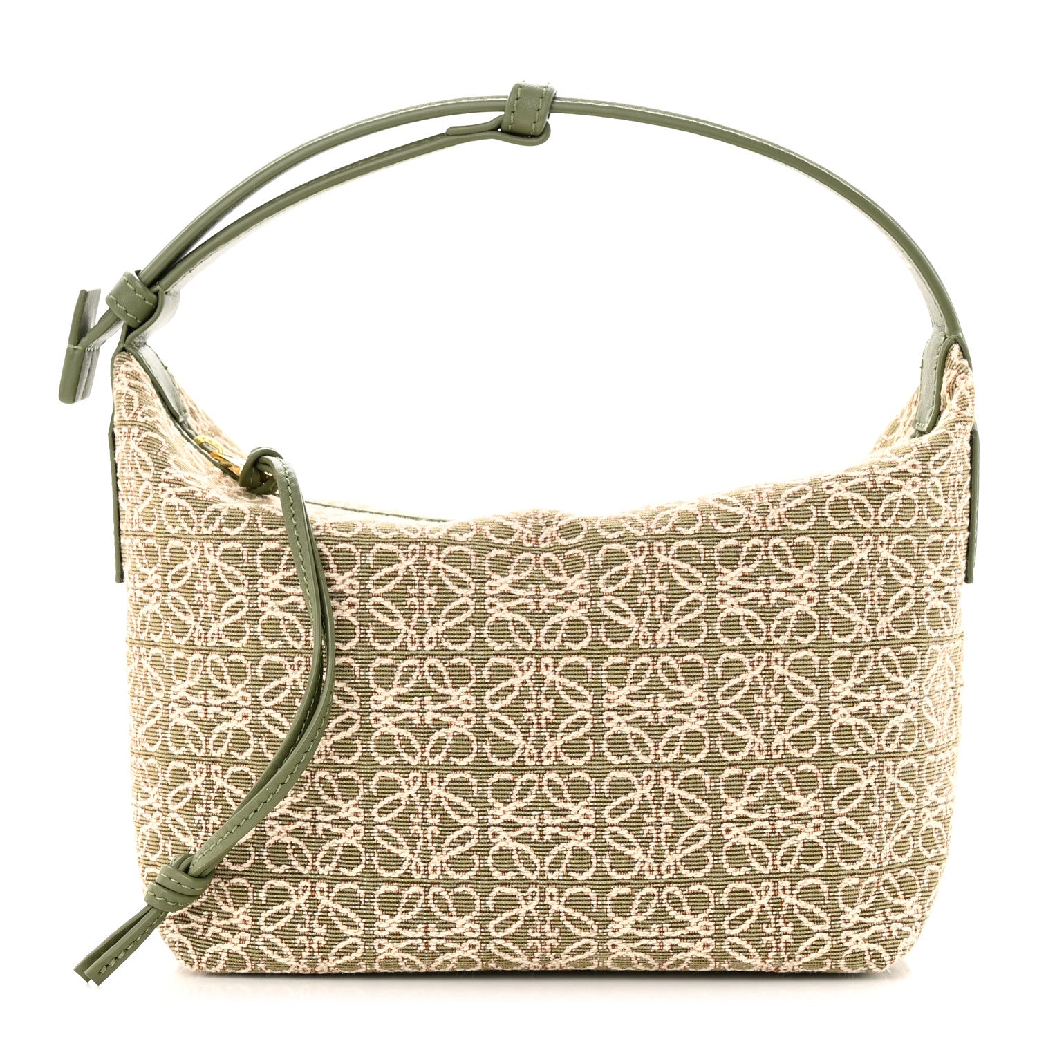 Loewe Jacquard Anagram Calfskin Small Cubi Bag Avocado Green 1 of 10