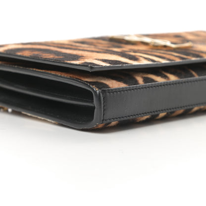 Saint Laurent Calf Hair Monogram Chain Wallet Leopard 9 of 13