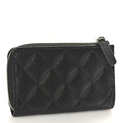 Chanel Caviar Quilted Zipped Key Holder Case Black 3 of 7