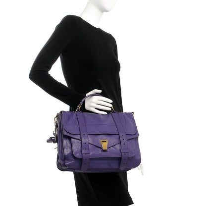 Proenza Schouler Lambskin Large PS1 Satchel Violet 3 of 8