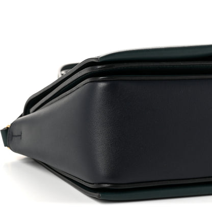 Celine Shiny Smooth Calfskin Medium Frame Shoulder Bag Amazone Dark Navy 9 of 10