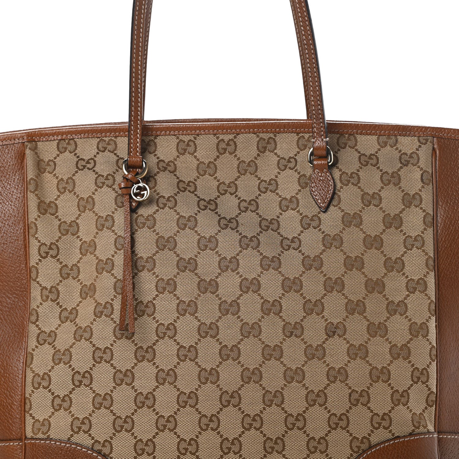 Gucci Monogram Medium Bree Zippered Tote Beige Tabacco 8 of 14