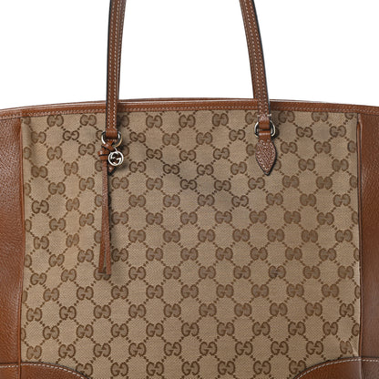 Gucci Monogram Medium Bree Zippered Tote Beige Tabacco 8 of 14