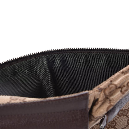 Gucci GG Monogram Double Pocket Belt Bag Dark Brown 7 of 10