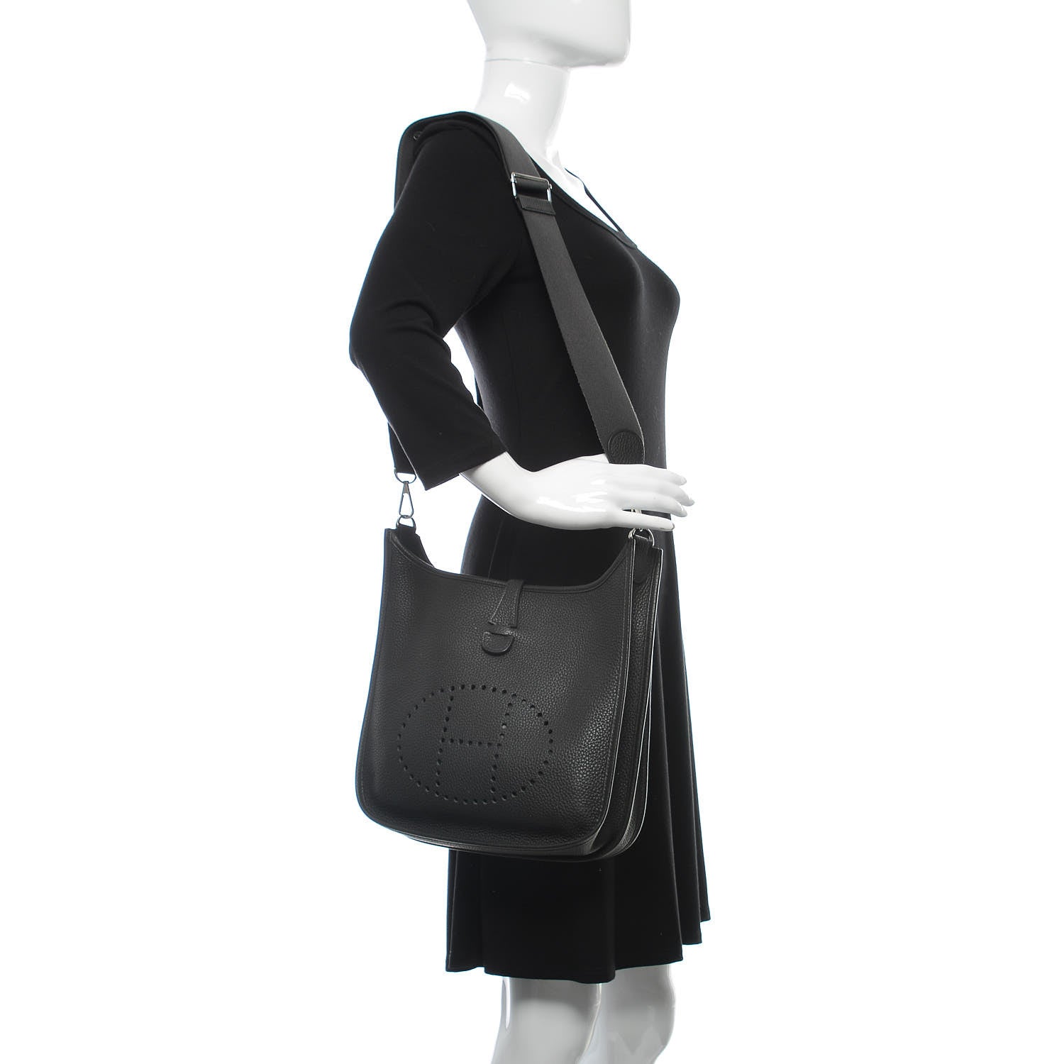Hermes Taurillon Clemence Evelyne III PM Plomb 3 of 10
