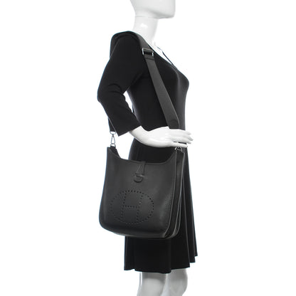 Hermes Taurillon Clemence Evelyne III PM Plomb 2 of 10