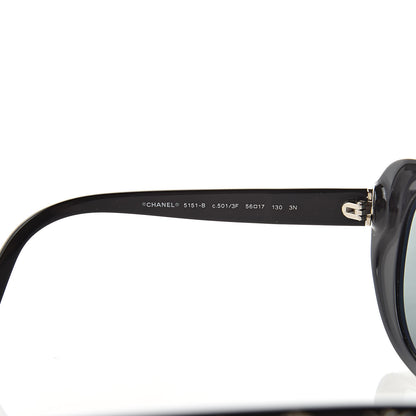 Chanel Crystal CC Sunglasses 5151-B Black 5 of 8