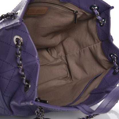 Chanel Calfskin Small CC Pocket Tote Purple 6 of 8