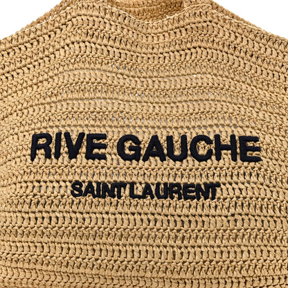 Saint Laurent Raffia Rive Gauche Tote Natural 8 of 10