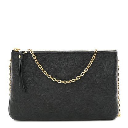 Louis Vuitton Empreinte Double Zip Pochette Black 1 of 10