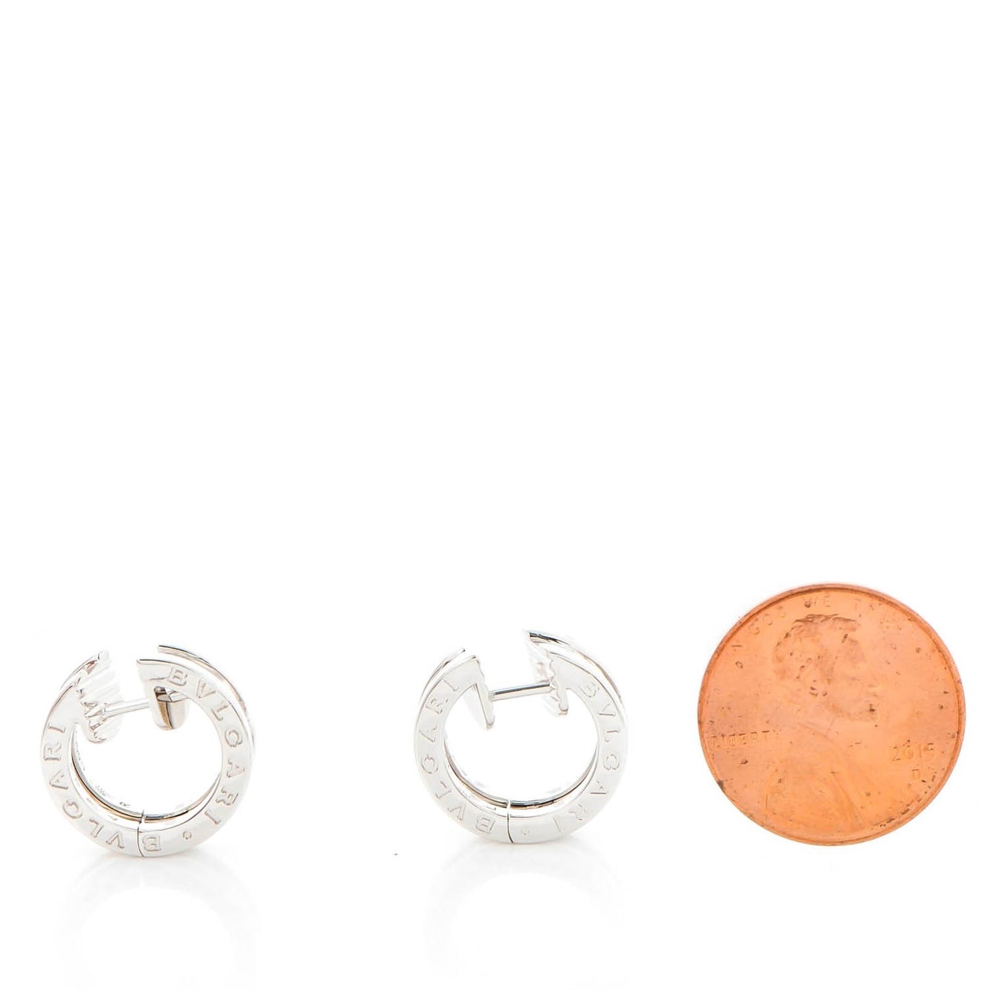 18K White Gold Small B.Zero1 Hoop Earrings