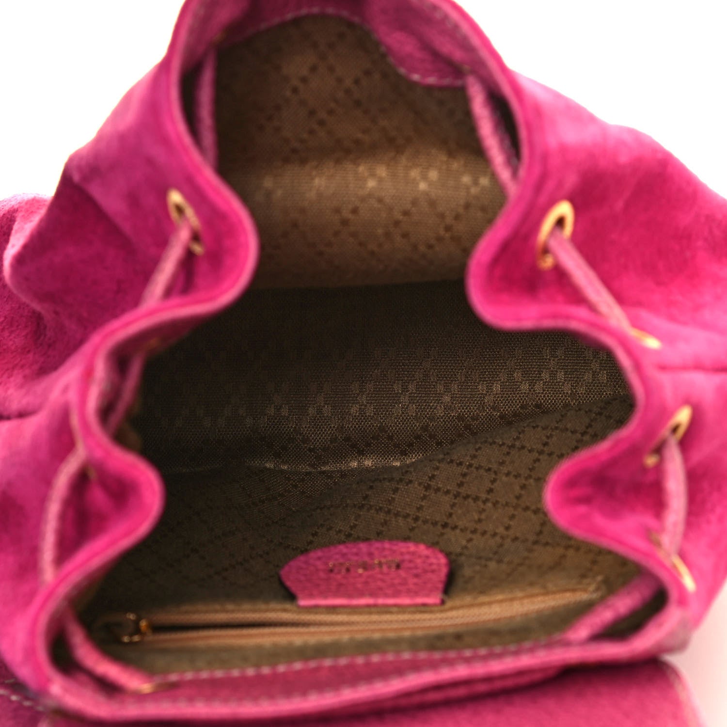 Gucci Suede Calfskin Bamboo Backpack Pink 4 of 12
