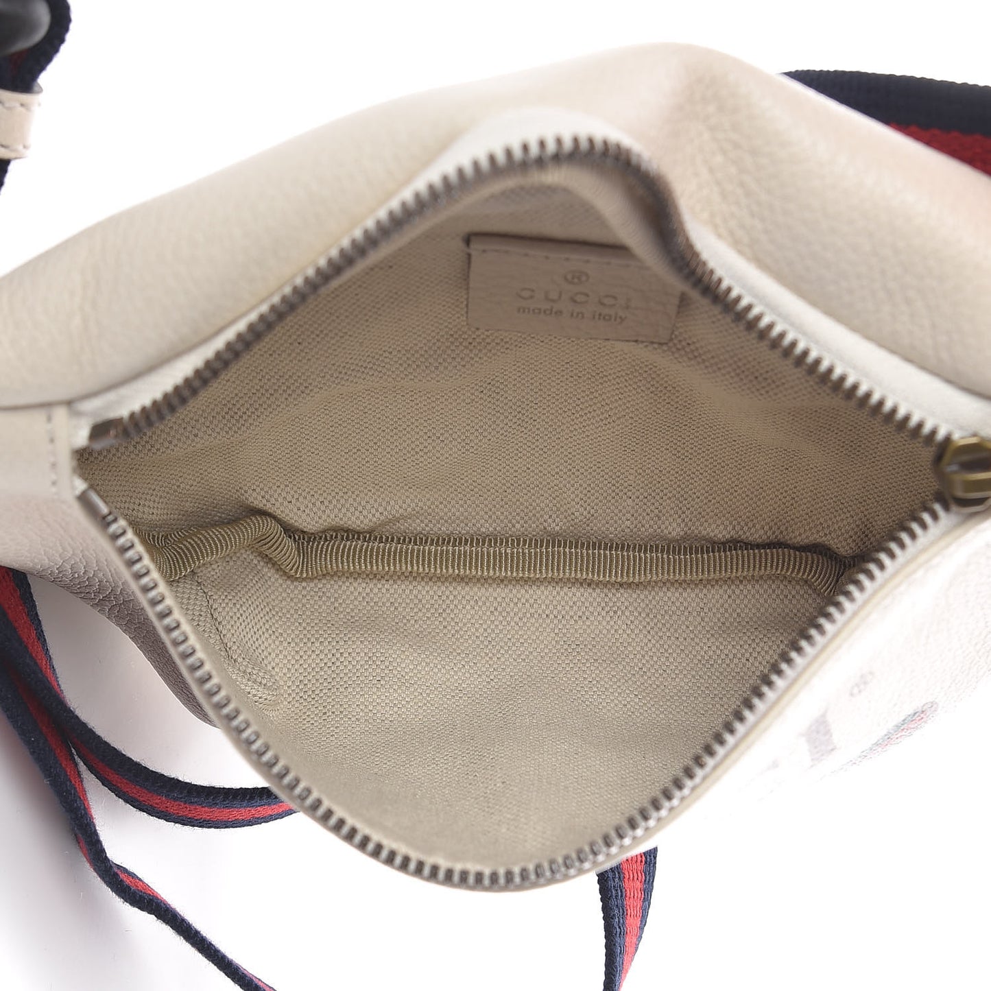 Grained Calfskin Small Logo Belt Bag White