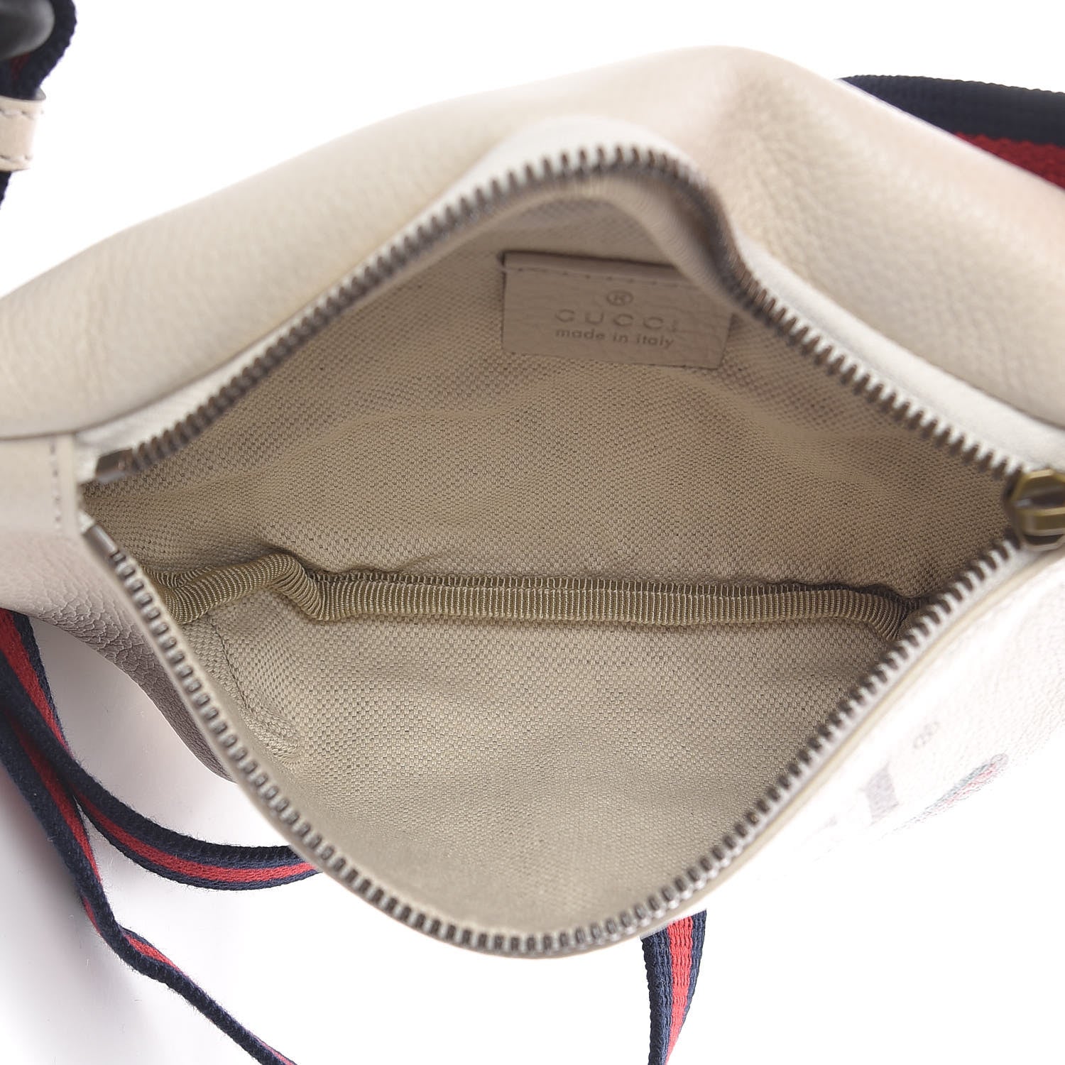 Gucci Grained Calfskin Small Logo Belt Bag White 5 of 10