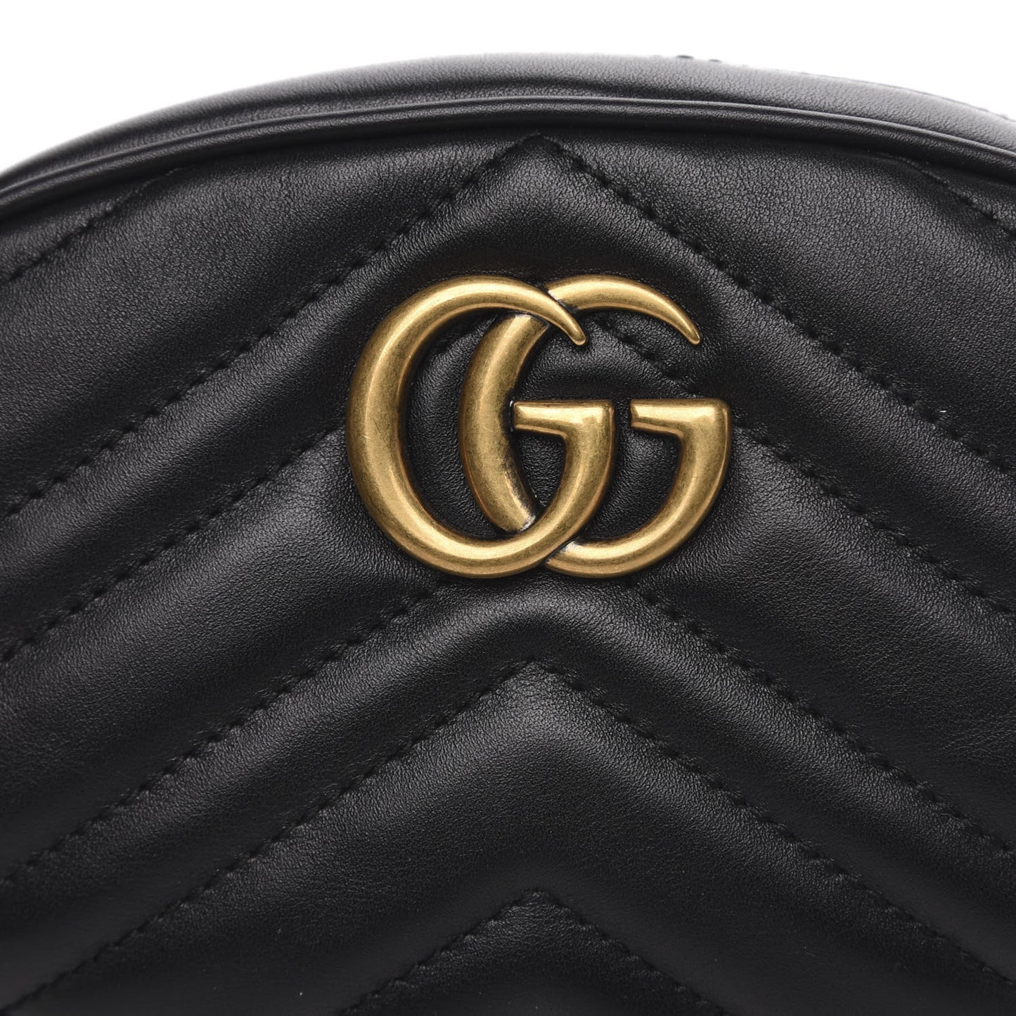 Calfskin Matelasse GG Marmont Belt Bag 75 30 Black