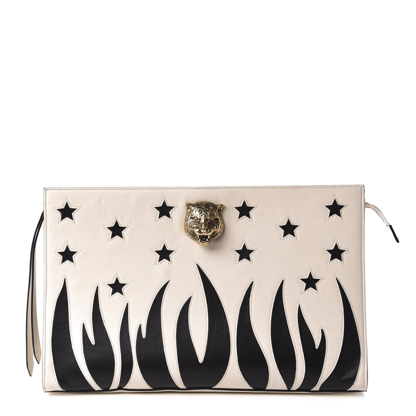 Calfskin Animalier Clutch White