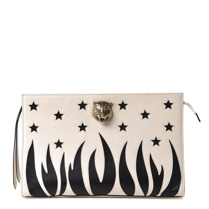 Gucci Calfskin Animalier Clutch White 1 of 10