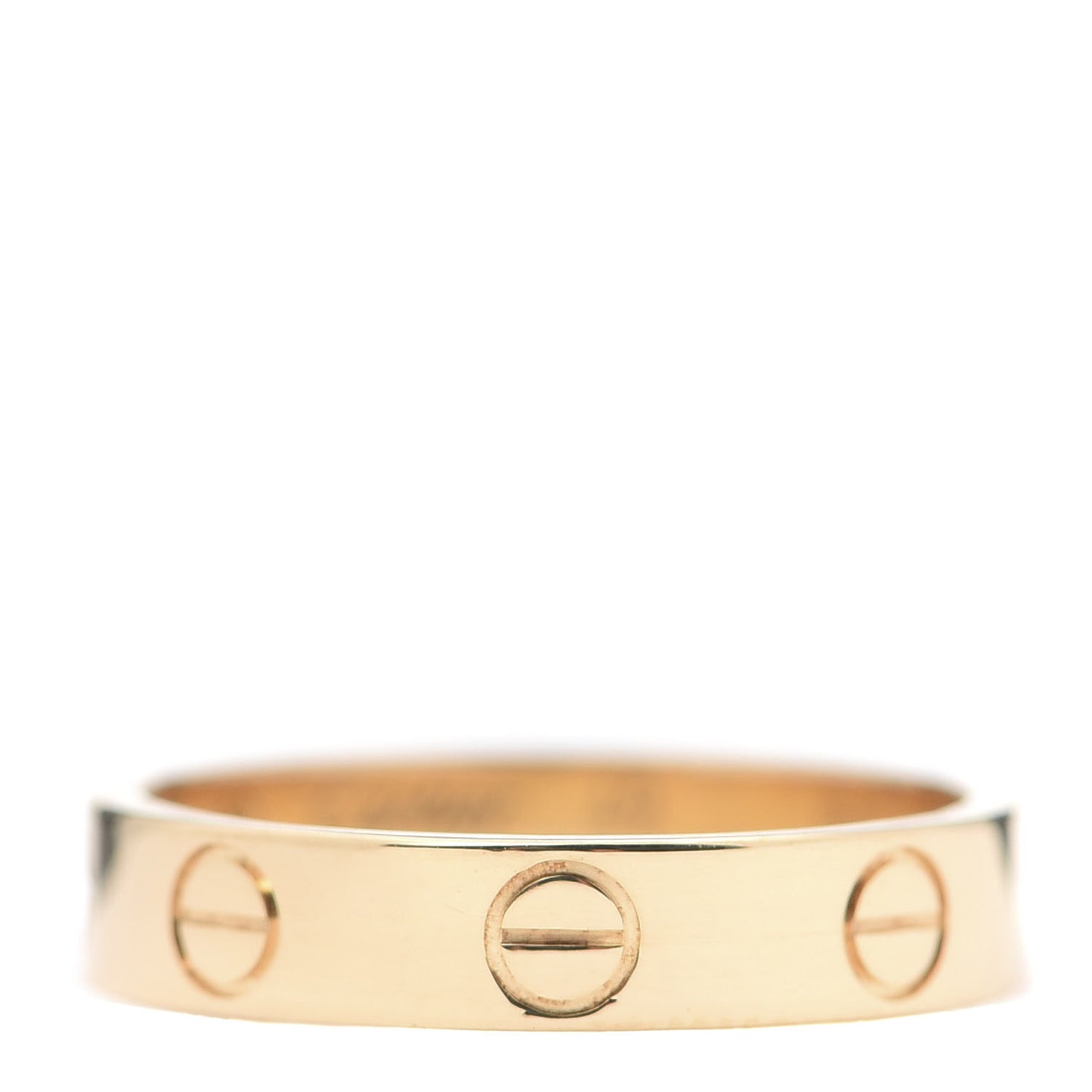 18K Yellow Gold 3.5mm LOVE Wedding Band Ring 49 4.75