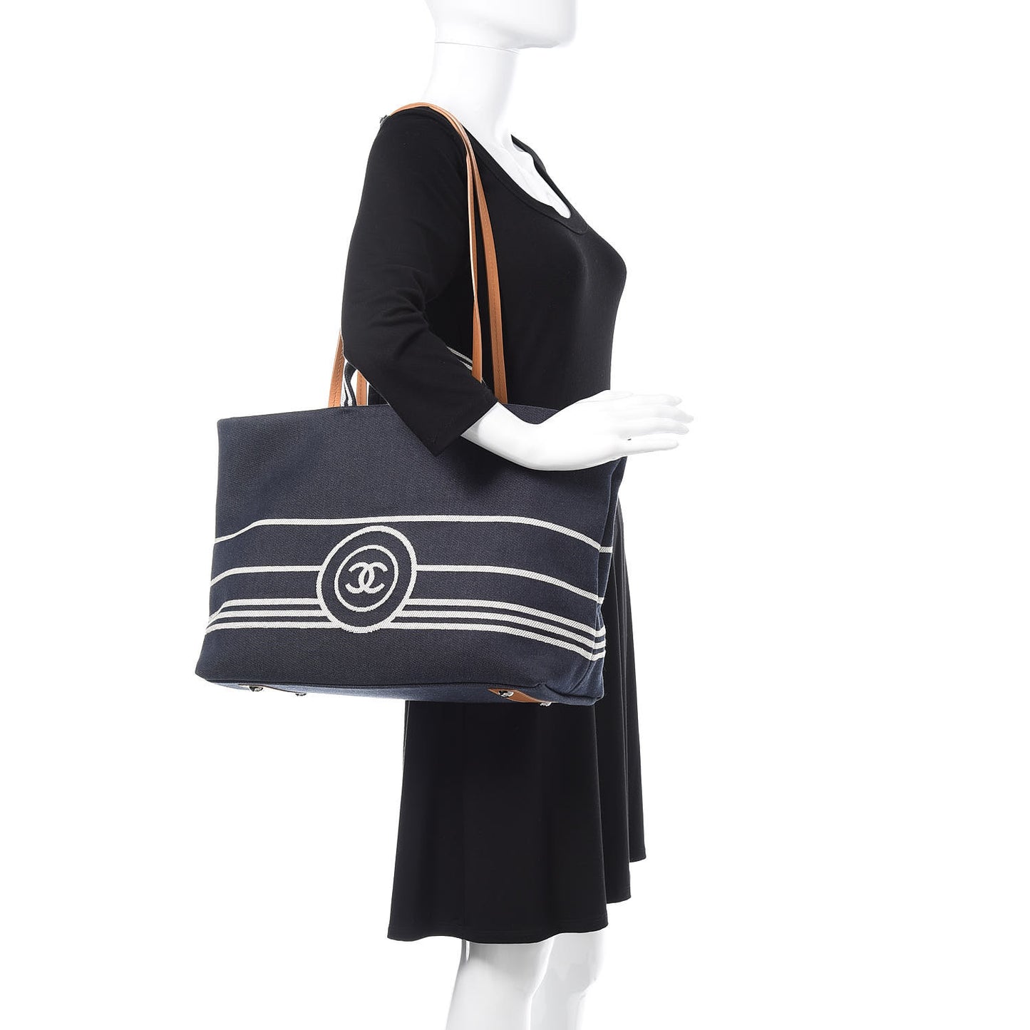 Denim Large Shopping Tote Blue