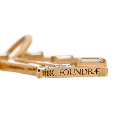 Foundrae 18K Yellow Gold Diamond Initial E Medallion 4 of 4