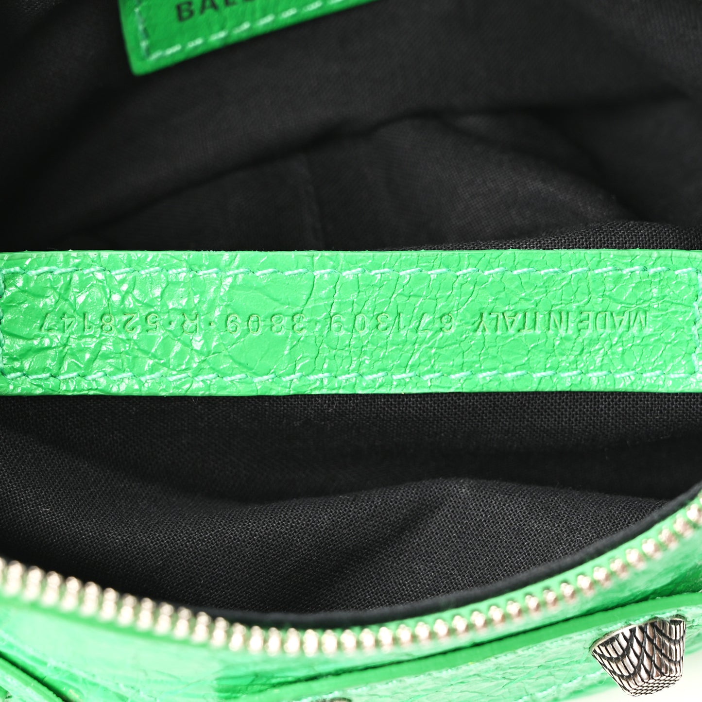 Agneau Arena Le Cagole Shoulder Bag XS Vivid Green