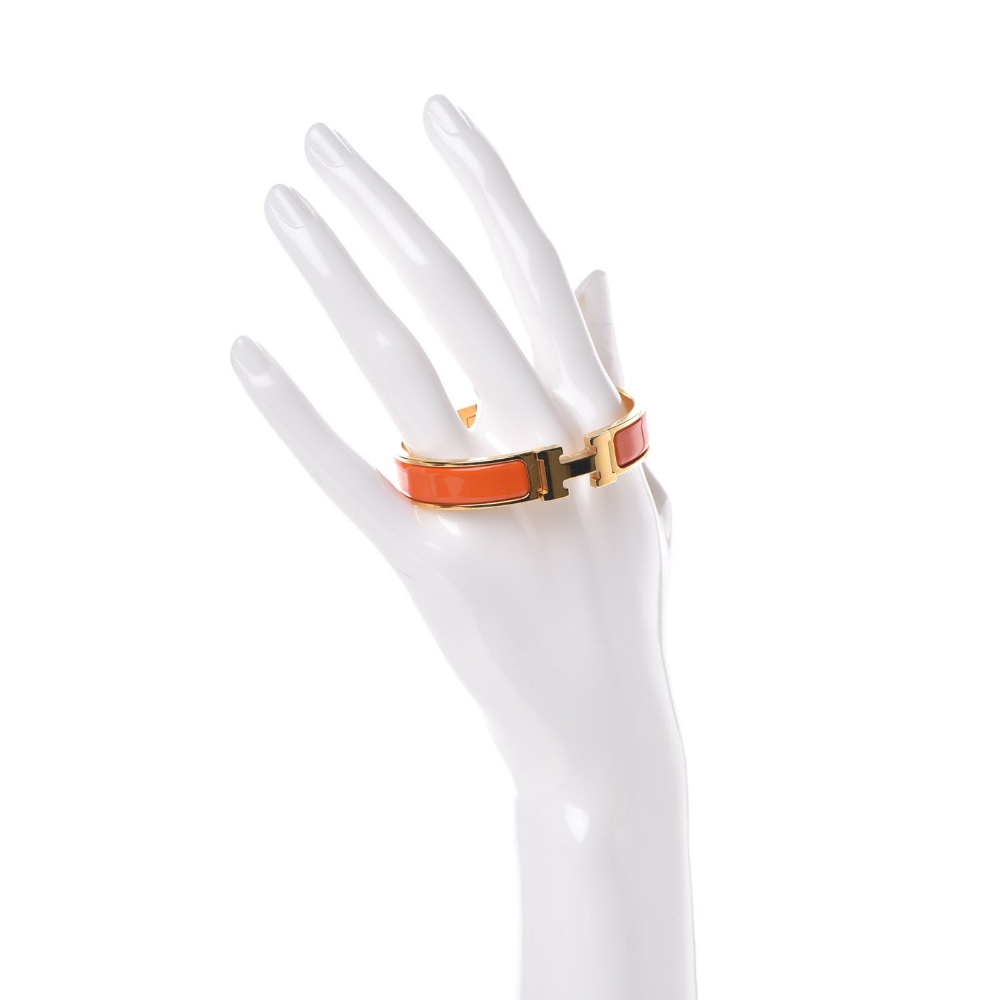 Enamel Narrow Clic Clac H Bracelet PM Orange