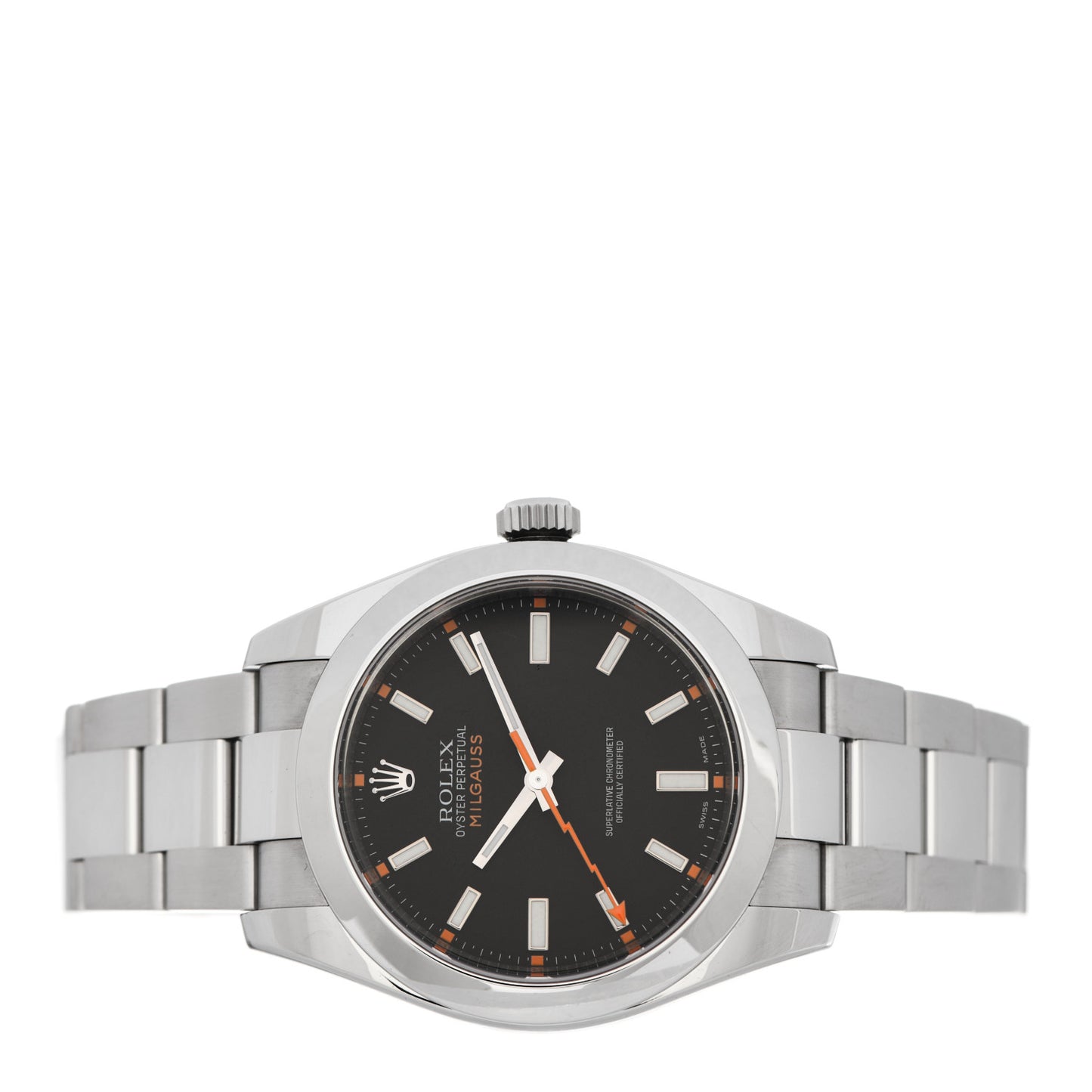 Stainless Steel 40mm Oyster Perpetual Milgauss Watch Bright Black 116400