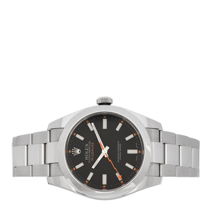 Rolex Stainless Steel 40mm Oyster Perpetual Milgauss Watch Bright Black 116400 2 of 5