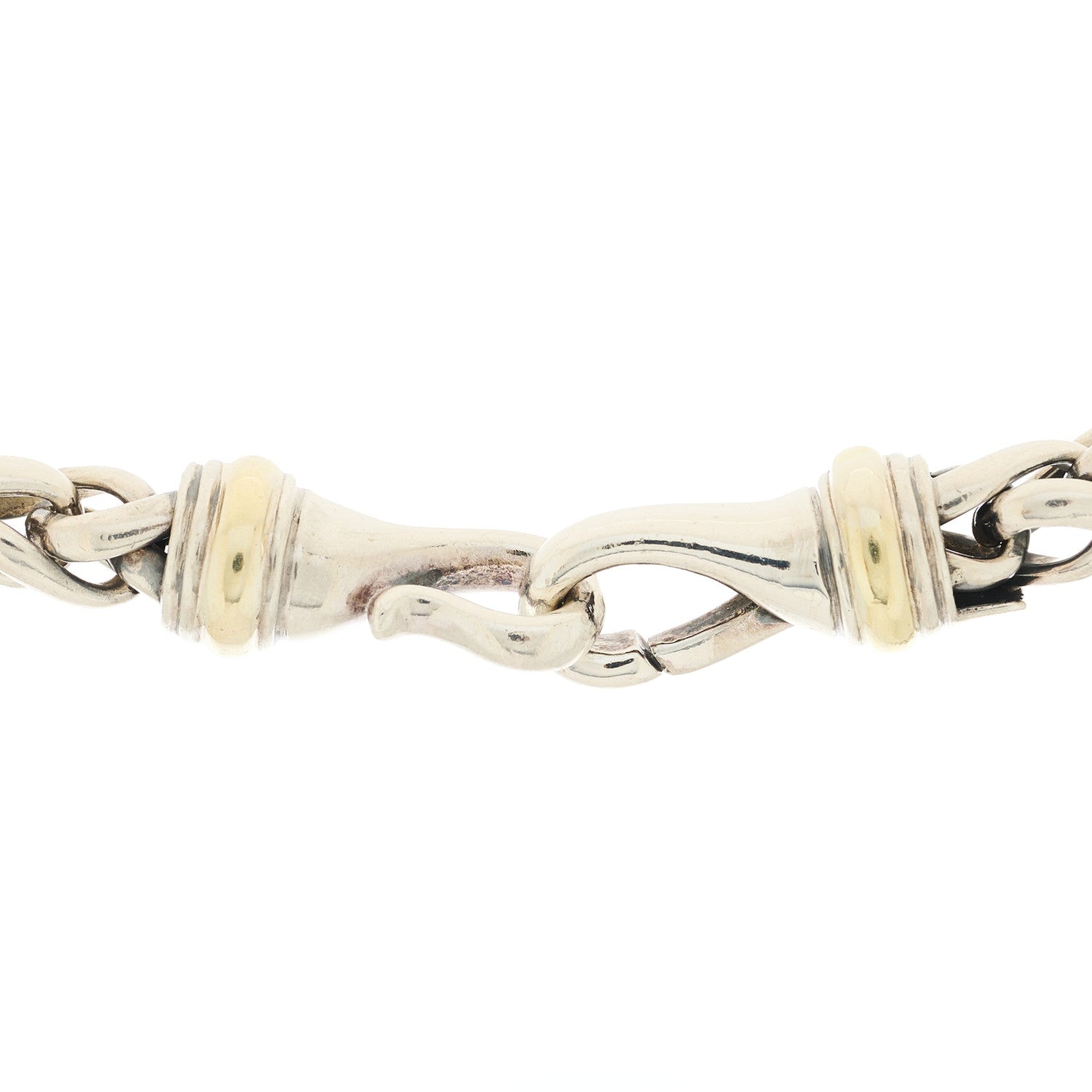 David Yurman Sterling Silver 14K Yellow Gold 8mm Wheat Chain Necklace 4 of 5