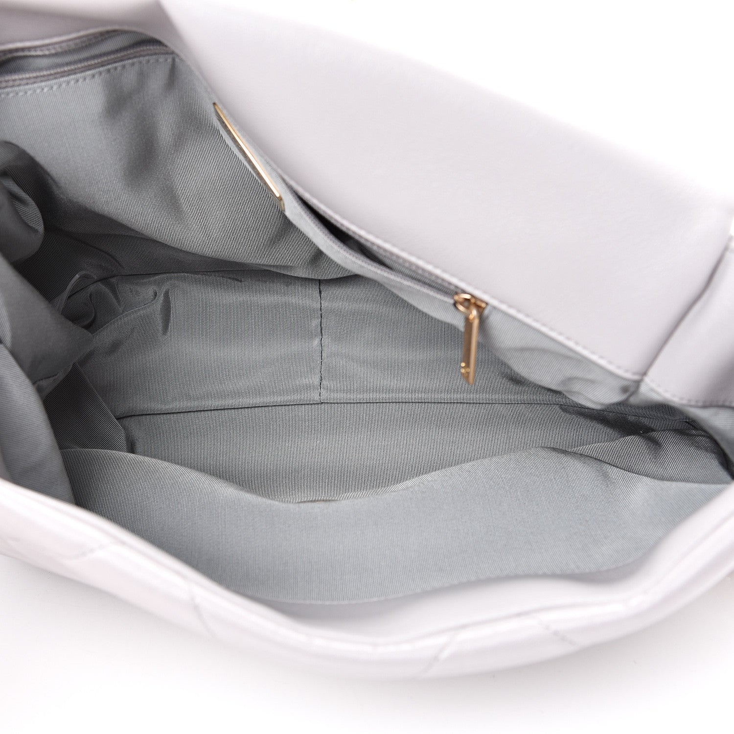 Chanel Goatskin Quilted Maxi 19 Flap Grey 4 of 9