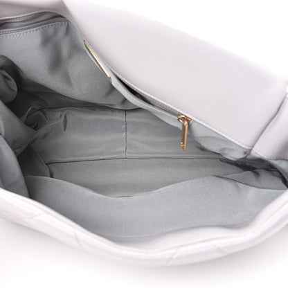 Chanel Goatskin Quilted Maxi 19 Flap Grey 4 of 9