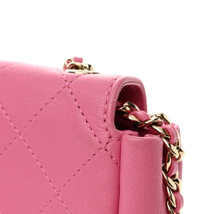 Chanel Goatskin Stitched Casual Trip Single Flap Pink 12 of 12