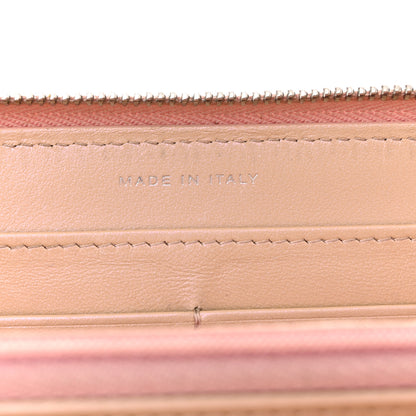 Chanel Iridescent Lambskin Quilted Large Gusset Zip Around Wallet Pink 7 of 15