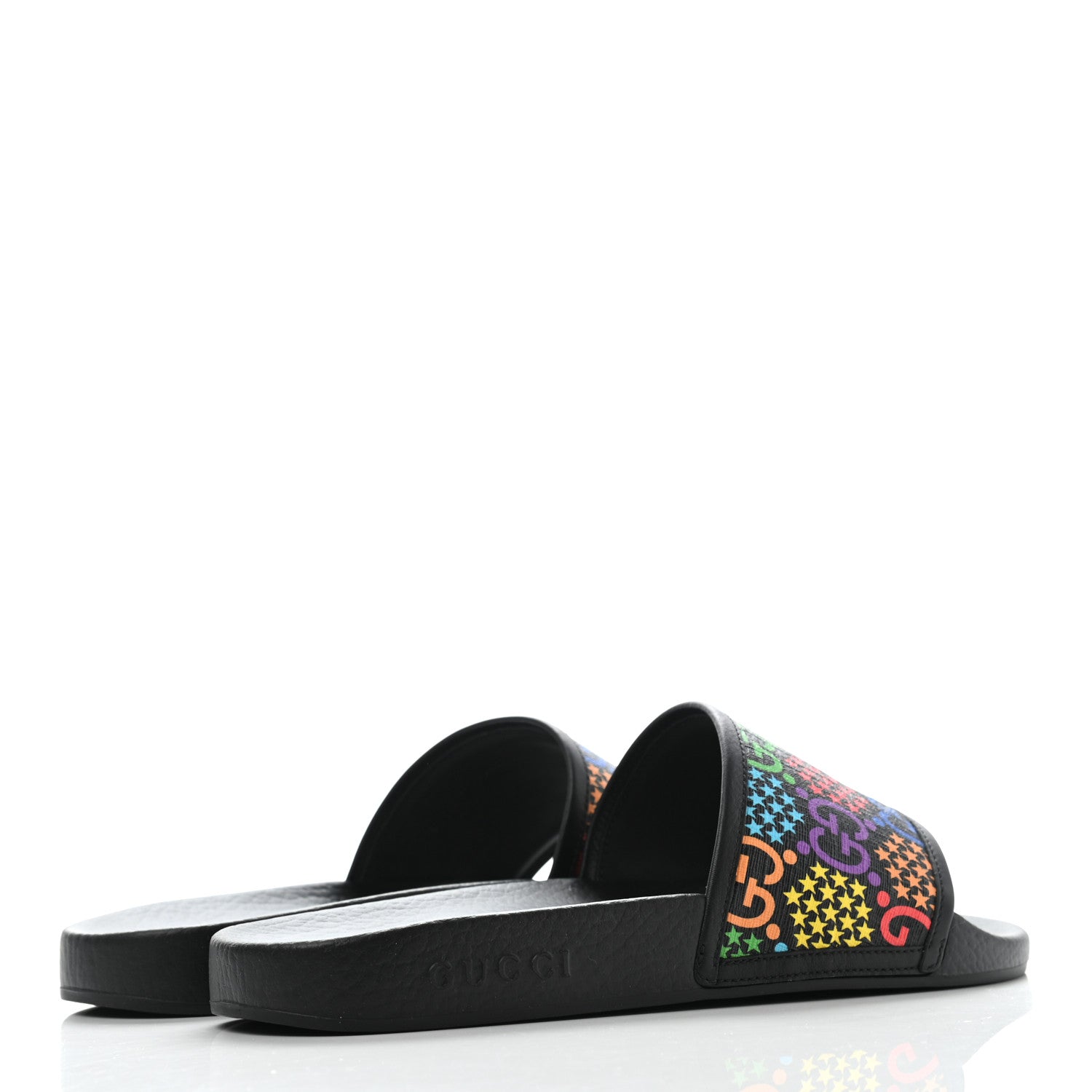 Gucci GG Supreme Monogram Psychedelic Mens Slide Sandals 7 Black Multicolor 6 of 10