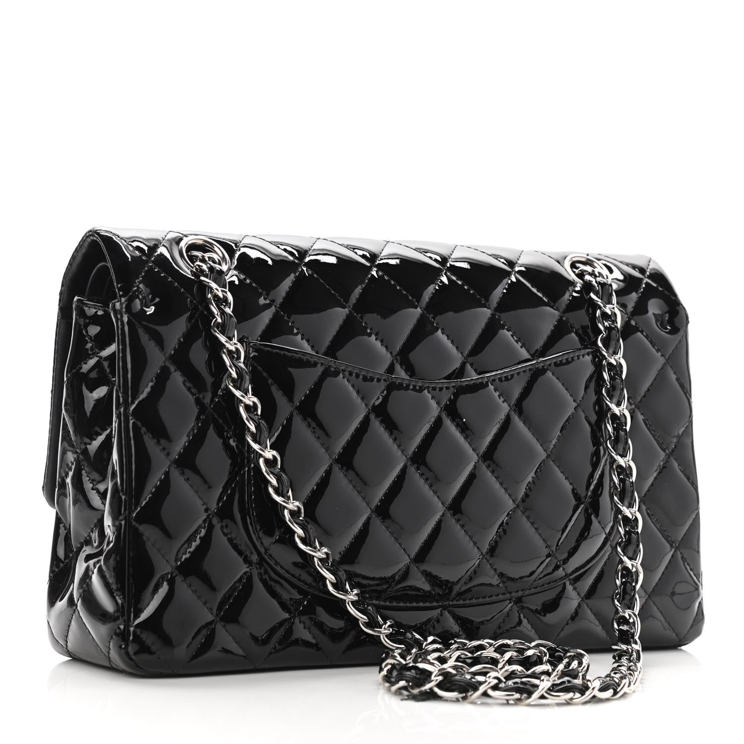 Chanel Patent Quilted Medium Double Flap Black 3 of 12
