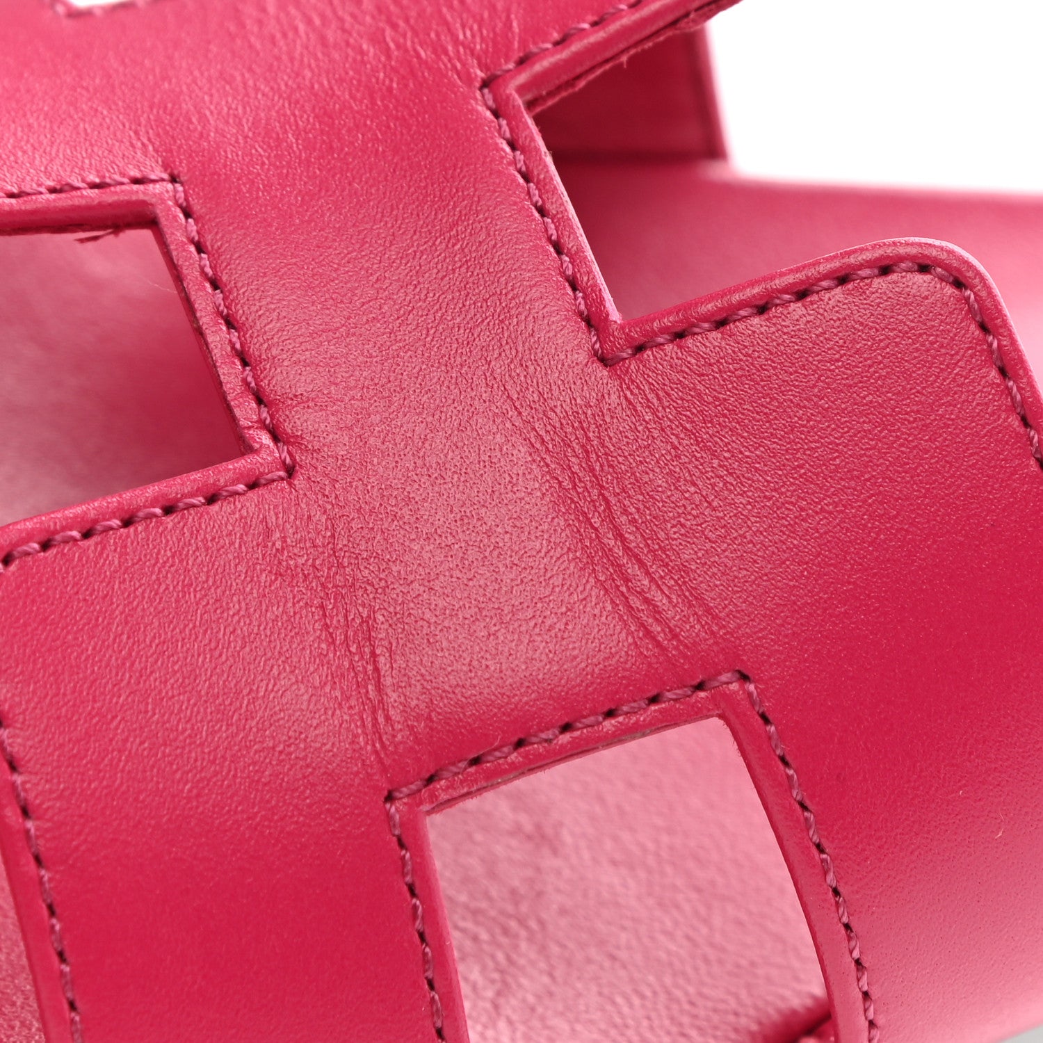 Hermes Epsom Oran Sandals 36.5 Rouge Azalee 9 of 11