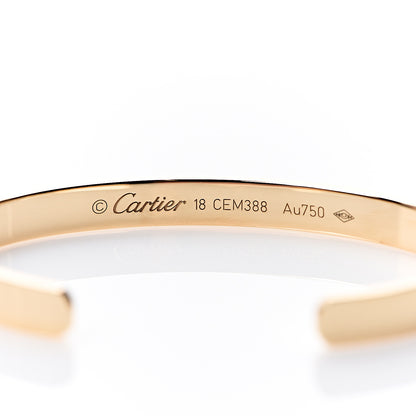 Cartier 18K Yellow Gold LOVE Cuff Bracelet 18 3 of 4