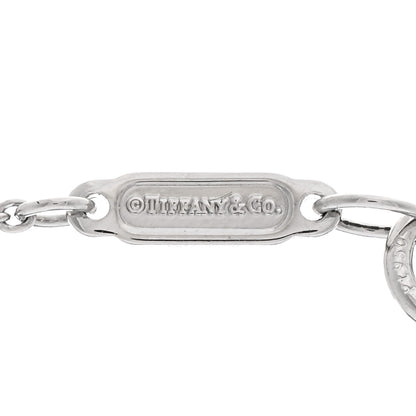 Tiffany Platinum Diamond Fleur de Lis Key Bar Pendant Necklace 4 of 5