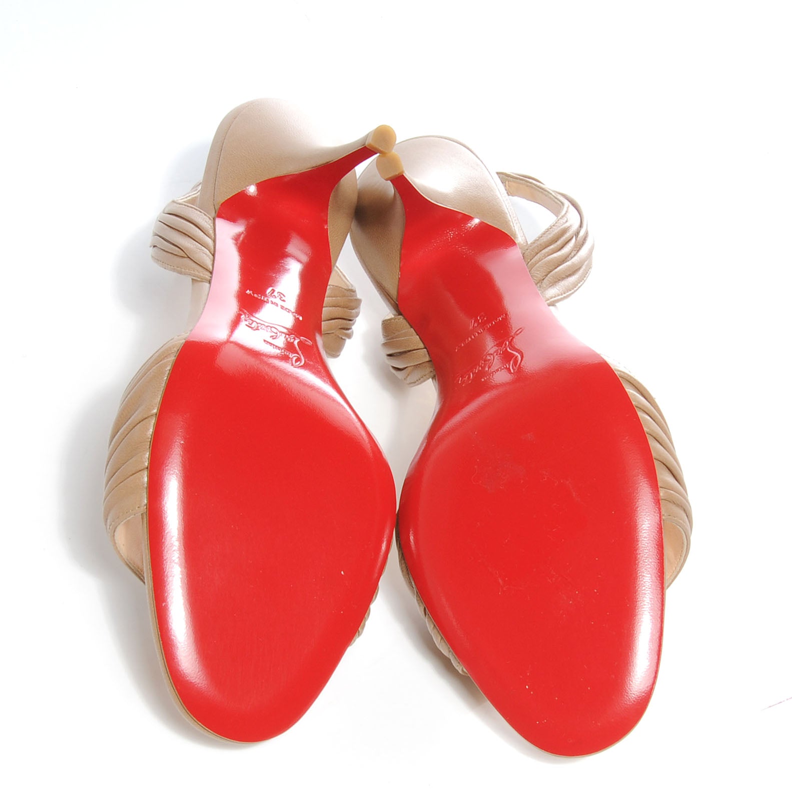 Christian Louboutin Nappa Vanestic 85 Slingback Heels Corde 37 6 of 6